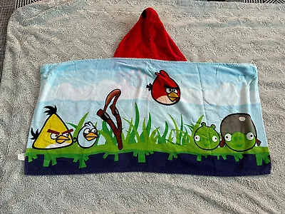 £7.91 • Buy ANGRY BIRDS Kids Hooded Wrap Cover Up Towel Robe Pigs One Size Fits Most Rovio