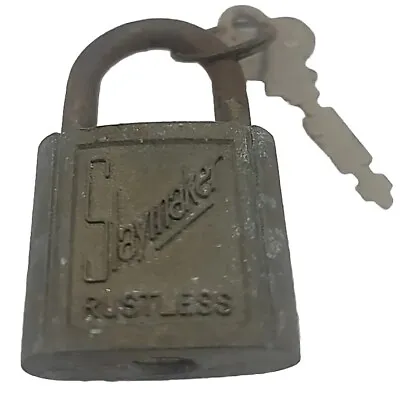 Vintage Slaymaker Miniature Rustless  Padlock With Key • $9.99