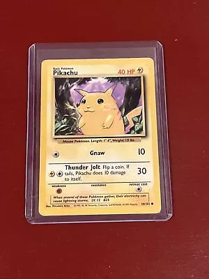 Pokémon TCG Pikachu Base Set 58/102 Regular Unlimited Common • $1.99