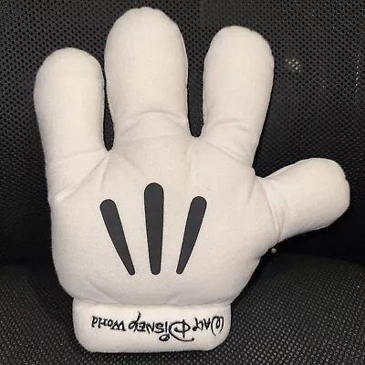 VINTAGE 10” LEFT Walt Disney World Mickey Mouse White Plush Costume Gloves Hands • $7