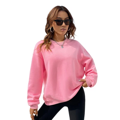 $12.99 • Buy Women Oversized Long Sleeve Sweatshirts Round Neck Casual Pullover ActivewearTop