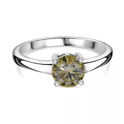 TJC 0.94ct Moissanite Solitaire Ring For Women In Silver • £40.99
