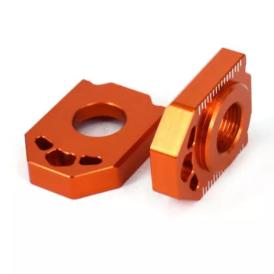 Motorcycle Rear Chain Adjuster Axle Block For TC125 FC350 FC250 SX SX-F Orange • $13.99