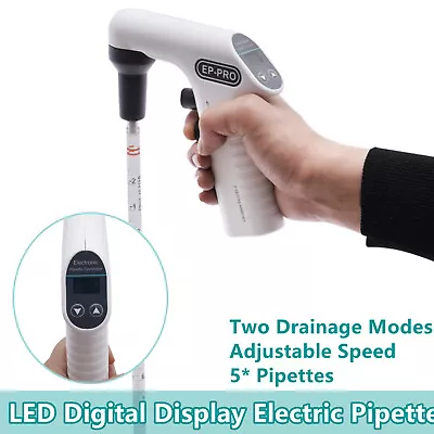 Electric Handheld Pipette Controller Set Lab Automatic Pipettor Kit 0.1-100ml • $94.05