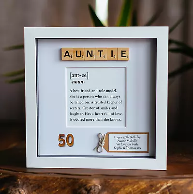 Personalised AUNTIE 30th 40th 50th 60th 70th 80th ANY AGE Birthday Gift Frame • £19.99