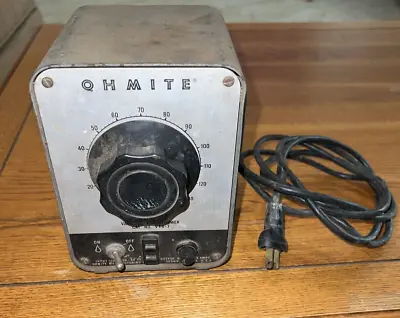 OHMITE Variable Transformer VT 8-F Vintage Untested • $100