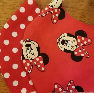 Reversible Adult Minnie Mouse Mask W/ Nose Wire Elastic & Filter Pocket • $9.99