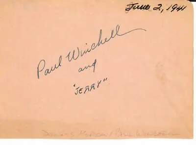  Legends  Paul Winchell & Dennis Morgan Signed Album Page JG Autographs COA • $249.99