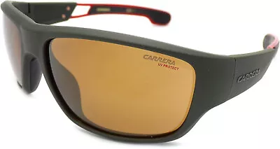 Carrera Sunglasses 4008/S Military Green/ Red With Brown CAT.3 Lenses DLD K1 • £58.99