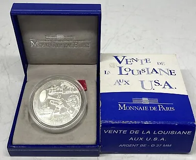2003 Monnaie De Paris 1-1/2 Euro W/ Box Silver Oz April 30 1803 Jazz Louisiana • $44.99