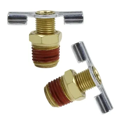 2 Pack 132 ROLAIR 1/4  Air Compressor Drain Valve 1/4  NPT Tank Petcock • $14.99