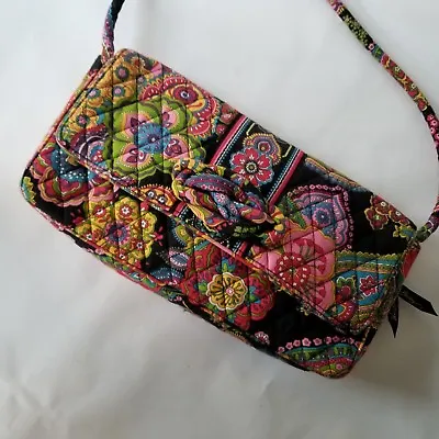 Vera Bradley Clutch Multi-Color Paisley Handbag Attached Strap PreOwned • $19.99