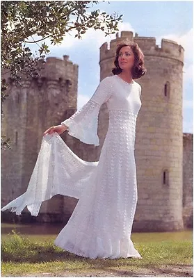 £3.75 • Buy Ladies’ 2 Ply Lace Wedding Dress And Stole Crochet Pattern NOT GARMENTS