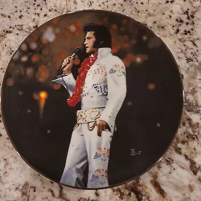  Elvis Presley Delphi 1991 Collectible Plate. Aloha From Hawaii. Bba7 • $16.71