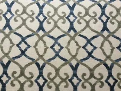 £43.99 • Buy Jane Churchill Curtain Fabric “silwood” 3m Blue - Linen Blend