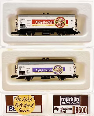 MARKLIN Z SCALE INDUSTRY PRINTED  2 COLLECTOR Refrigerator Cars Marklin Boxs  C8 • $59.95