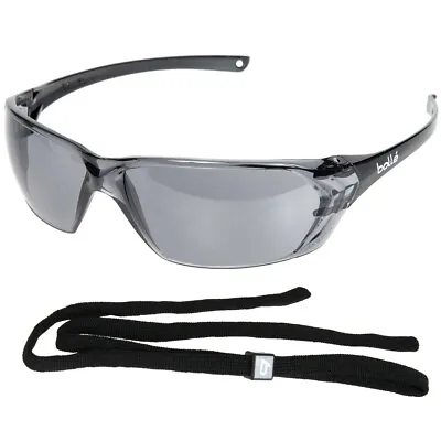 Bolle Safety Glasses PRISM SMOKE Sports Cycling Spectacles Free BOLLE Neck Cord • £10.99