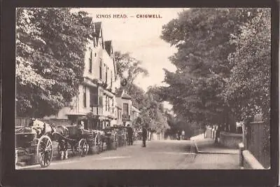 Essex-chigwell-kings Head Pub & Street-1909-charles Martin. • £4.99