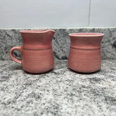 Metlox Colorstax Sugar Bowl & Creamer Set Pink Rose~no Lid • $11.75