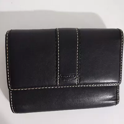 Vintage COACH Leather Wallet Womens.Color:Black. • $18.99