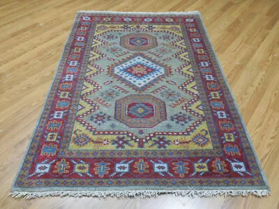 Colorful Turkish Oushak Hand Knotted Wool Transitional  Design 4x6 Rug • $0.99