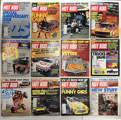 1973 Hot Rod Magazine Complete Year (12) Rat Rods Bonneville Chevy Ford Vw Rare! • $64.97