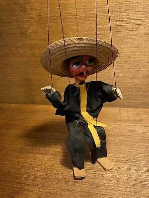 Vintage Mexican Marionette Puppet 14” Folk Art • $10