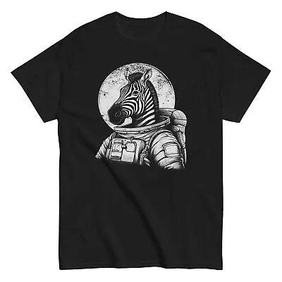 Astronaut Zebra Space Men's Cotton T-Shirt Space Astronaut Funny Animals Tee • $18.99