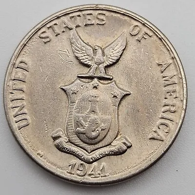 1941-M 5 Centavos AU Philippines US Manila Mint Copper-Nickel-Zinc Coin Five USA • $29.99