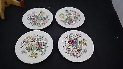 4 Vernon Kilns California USA May Flower Floral Desert Plates 6 1/2  Mayflower  • $15.19