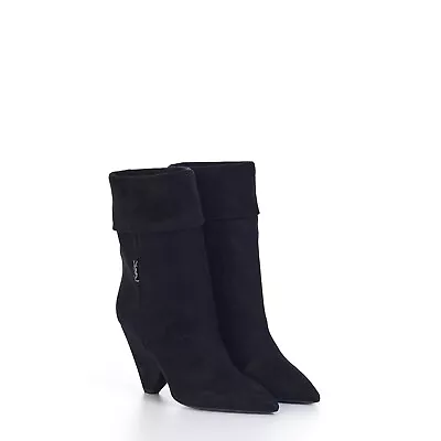 SAINT LAURENT 1350$ Niki Ankle Booties In Black Suede • $1080