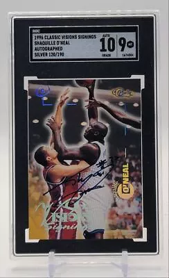 Shaquille O'neal 1996-97 Classic Visions Signings Silver Auto /190 Sgc 9 Q0920 • $31