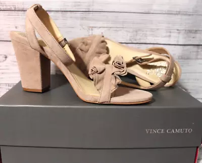 VINCE CAMUTO VC-VINTA Dusty Rose True Suede Women's Dress Sandal Size 9M • $19.99