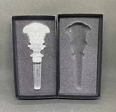 Vintage Versace Rosenthal White Crystal Medusa Wine Bottle Stopper With Box  • $99