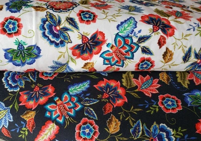 Floral Organic GOTS Cotton Single Jersey Fabric T-shirt Cotton Jersey Fabric • £1.40