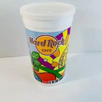 Pepsi Hard Rock Cafe Plastic Cup With Lid Retro Rainbow Hippie Art Work 2008 • $24