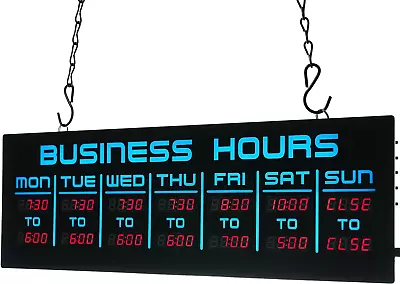 Digital Business Hours Sign By  - Electronic Programmable Business Hours Of Oper • $174.80