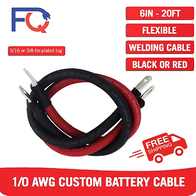 1/0 AWG Gauge Custom Battery Cable Copper Car Solar Power Wire Inverter Welding • $104.27