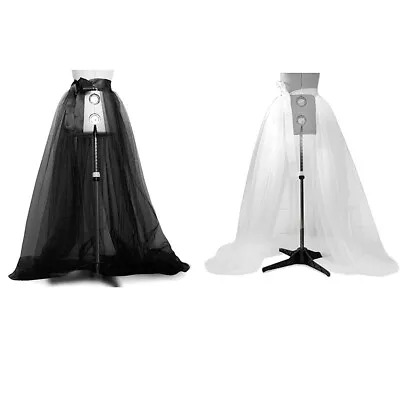 £15.59 • Buy Women High Waist RUFFLE MESH TUTU MAXI SKIRT Sheer Net Tulle Pleated Long Skirt