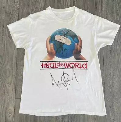 Michael Jackson Signature Heal The World T-Shirt Michael Jackson Graphic Shirt • $13.99