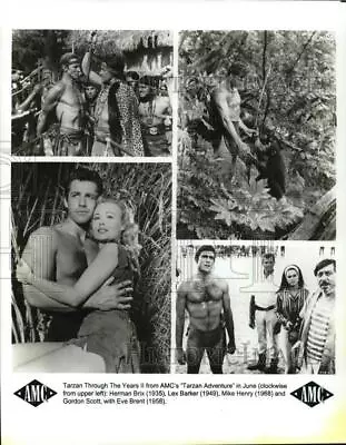 1998 Press Photo Actors Starring As Tarzan Through The Years With Eve Brent. • $15.99