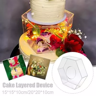 Acrylic Cake Separator Wedding Cake Fillable Clears Tier Stands Display Ne E3E7 • £11.81