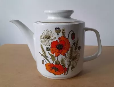 Vintage J&G Meakin Studio - Orange Poppy Pattern - Tea Pot • £24.99