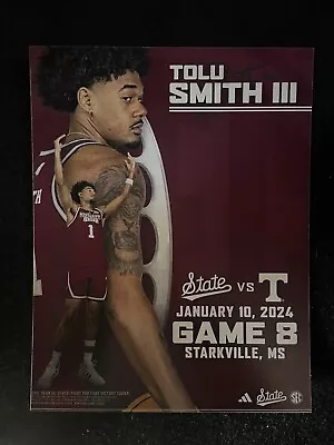 MISSISSIPPI STATE 2023 - 2024 Basketball Stat Sheet TOLU SMITH - Media Program • $7.99