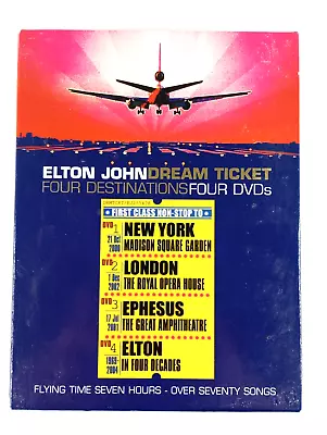 ELTON JOHN: DREAM TICKET FOUR DESTINATIONS DVDS 4-Disc Box Set 7 Hours 70+ Songs • $25