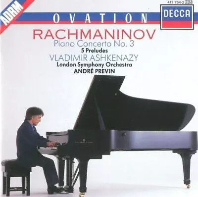 Rachmaninov: Piano Concerto No.3 Vladimir Ashkenazy 1988 CD Top-quality • £2.61