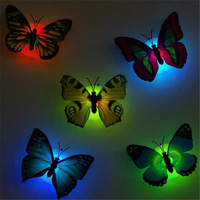 $2.13 • Buy 3D Butterfly Colorful LED Night Lights Art Design Wall Stickers Home Mural Decor