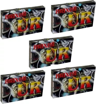 £9.95 • Buy Maxell UR90 Pack 5 - 90 Minutes Blank Audio Cassette Tape BRAND NEW