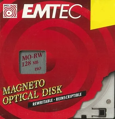 Emtec 3.5  Rewritable Magneto Optical Disk 128MB MO (343784EUS) • $15.95