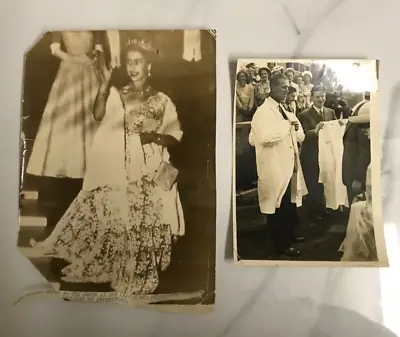 1954 Original Press Photo Queen Elizabeth & Orig. Press Photo Of Prince Philip • £12